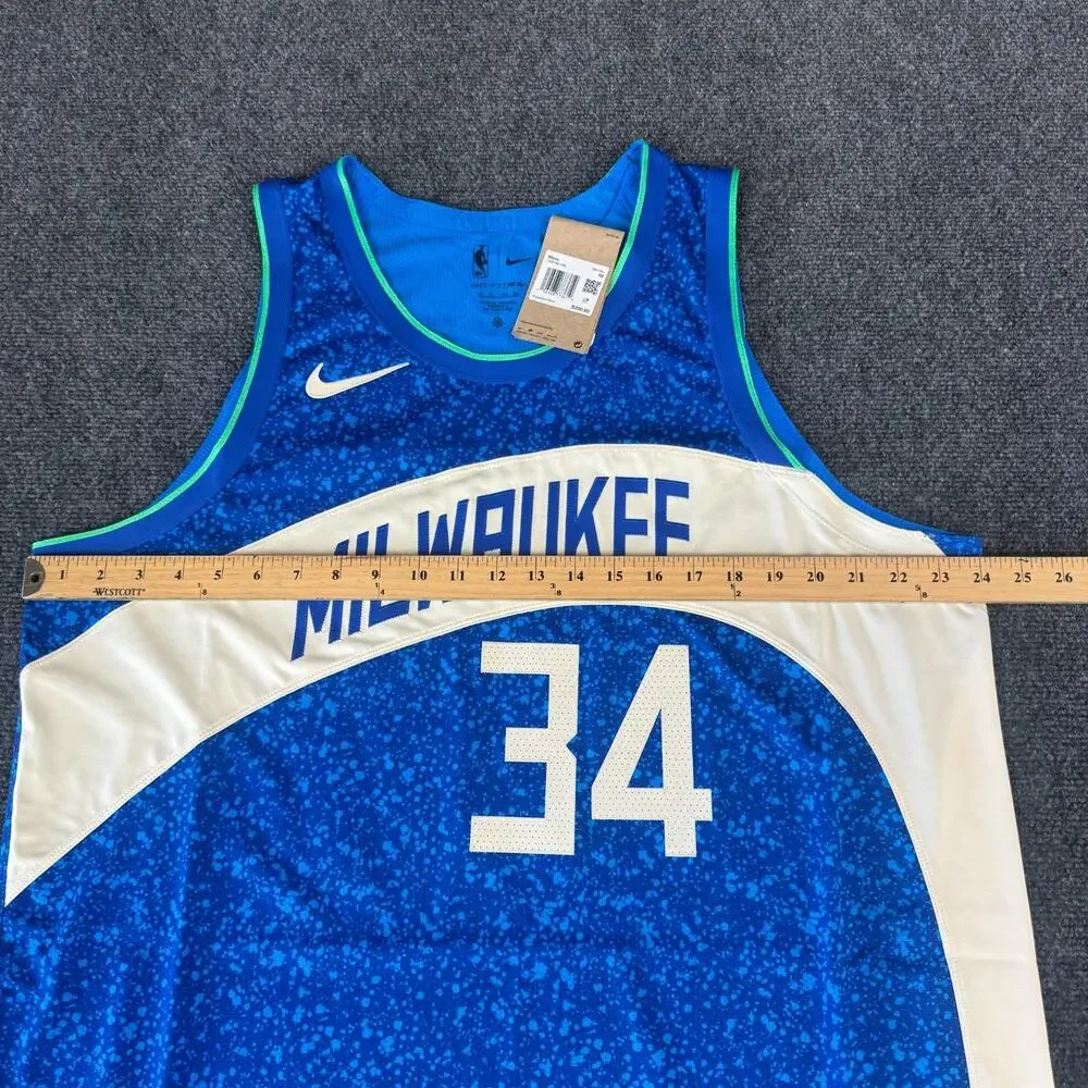 Giannis Antetokounmpo Jersey Mens XL 52 Nike Dri Fit ADV Milwaukee Bucks NBA NWT